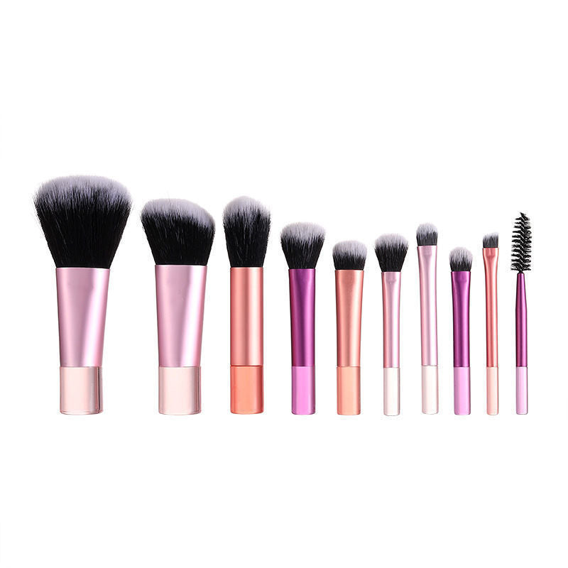 10-Piece Mini Travel Makeup Brush Set